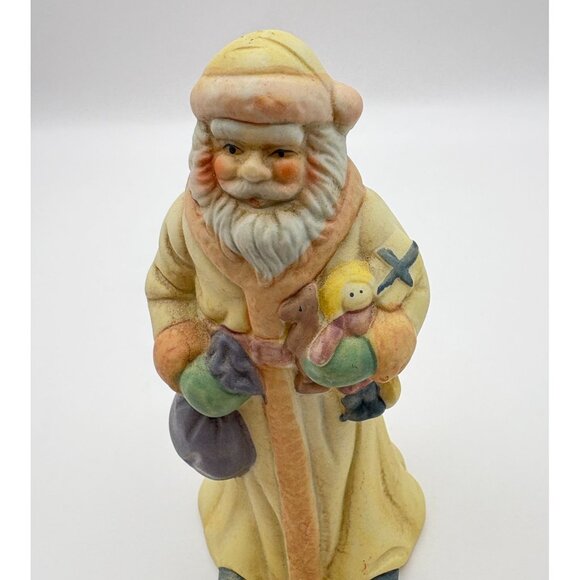 Vintage Santa Claus Christmas Figurine with Toys Ceramic Hand-Painted Decoration - Picture 7 of 8
